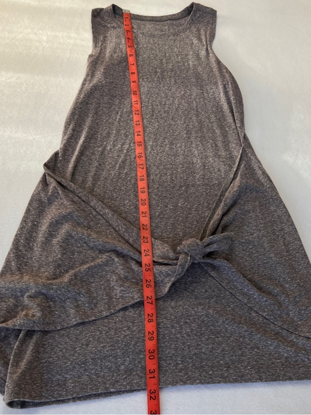 Aerie Gray casual Sleeveless Wrap Mini Dress minimalist - Picture 4 of 9